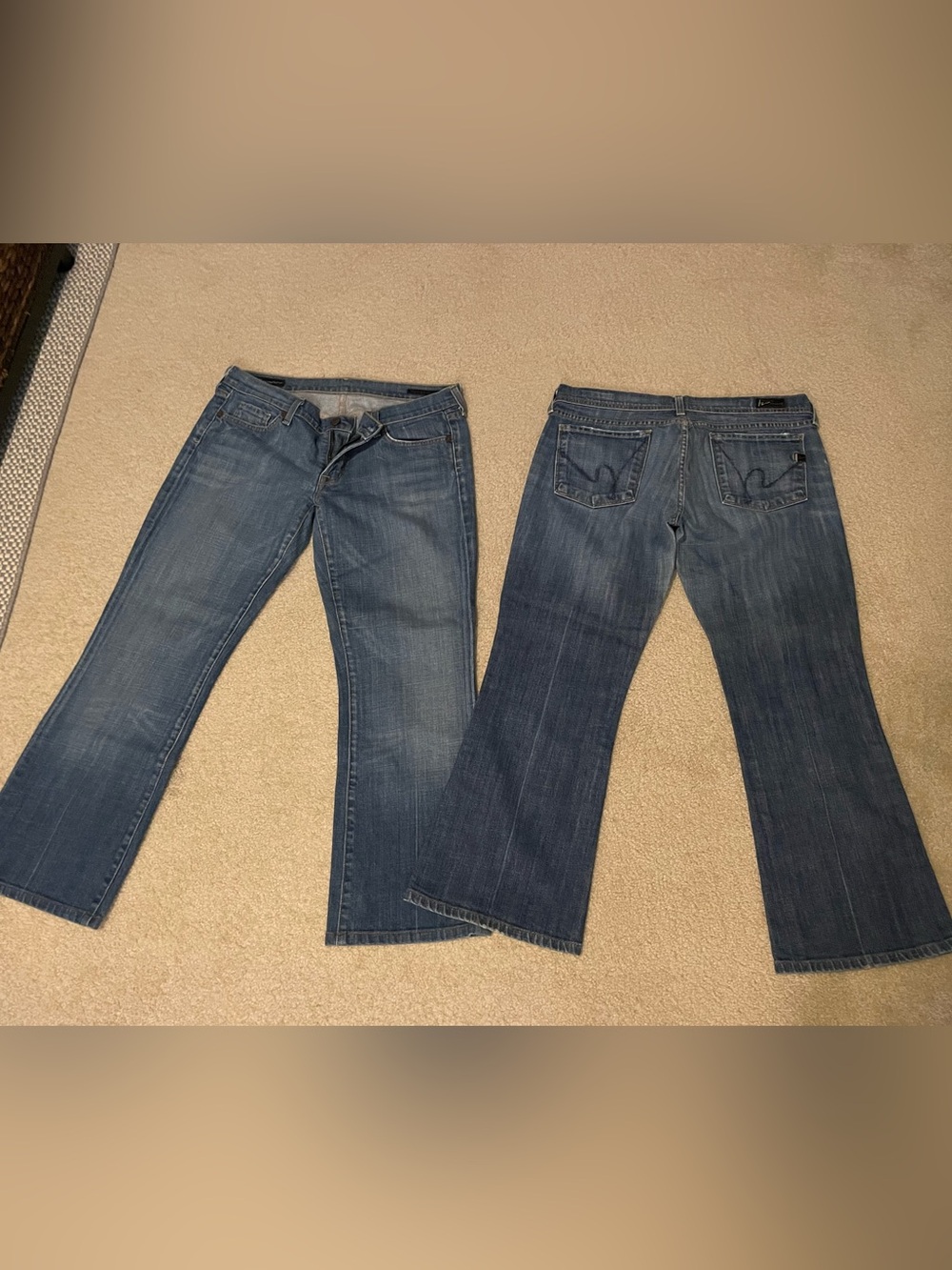 Citizens of Humnity  Bootcut Denim Jeans in Washed Blue